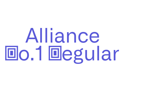 Alliance No.1 Regular Font