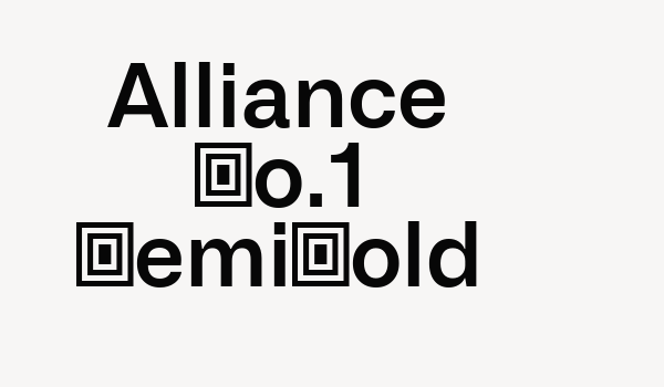 Alliance No.1 SemiBold Font