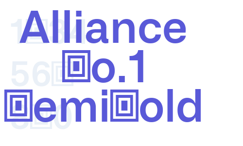 Alliance No.1 SemiBold Font Download