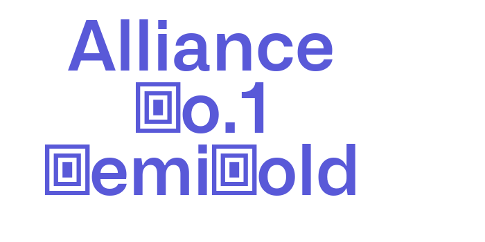 Alliance No.1 SemiBold Font