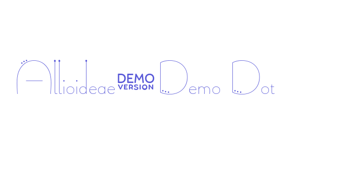 Allioideae-Demo Dot Font Download