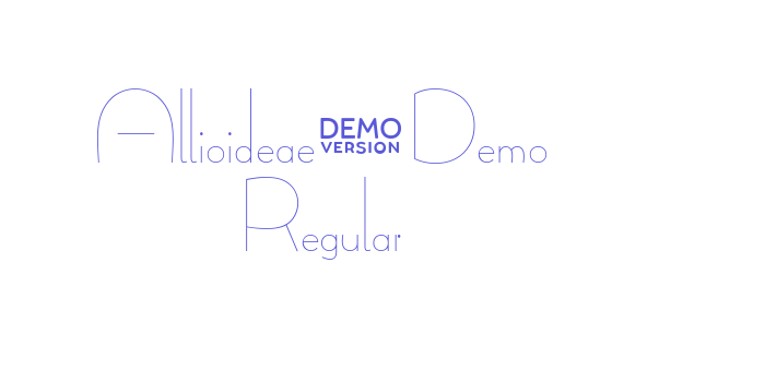 Allioideae-Demo Regular Font Download