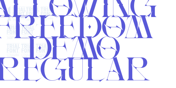 Allowing Freedom Demo Regular font free