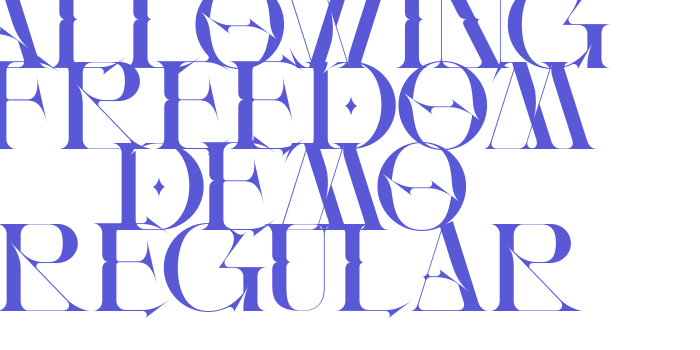 Allowing Freedom Demo Regular Font Download