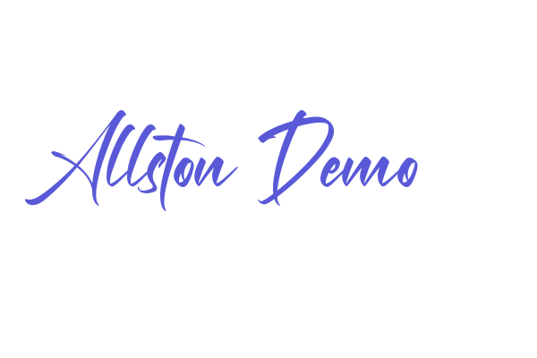 Allston Demo Font