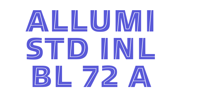 Allumi Std Inl Bl 72 A Font