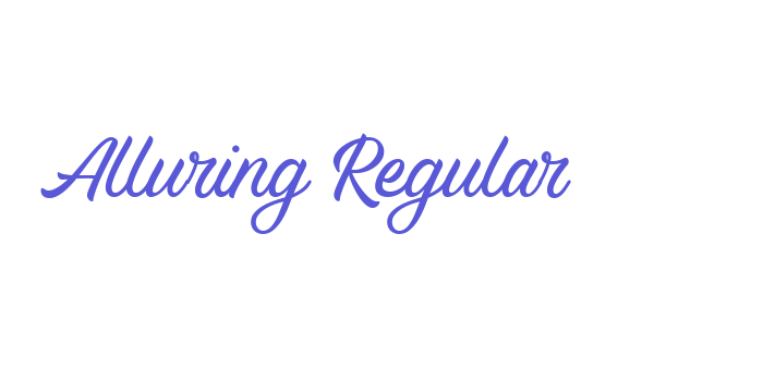 Alluring Regular Font Download