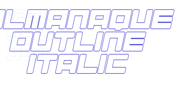 Almanaque Outline Italic font free