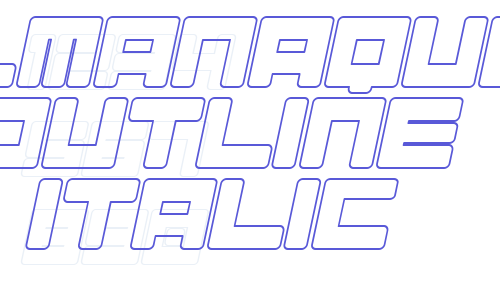 Almanaque Outline Italic Font