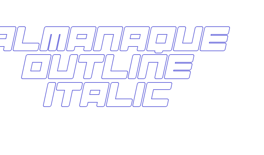 Almanaque Outline Italic Font