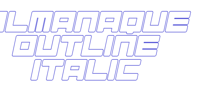 Almanaque Outline Italic Font Download