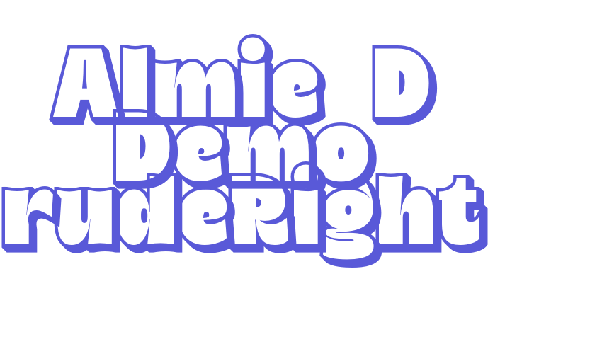 Almie 3D Demo rudeRight Font Download