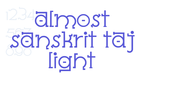 Almost Sanskrit Taj Light font free