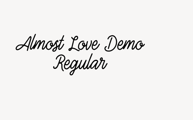 Almost Love Demo Regular Font