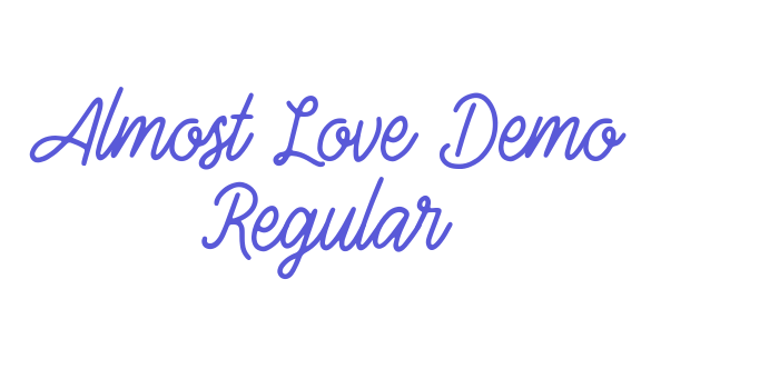 Almost Love Demo Regular Font Download