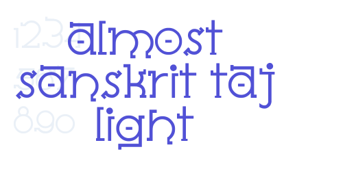 Almost Sanskrit Taj Light-font-download