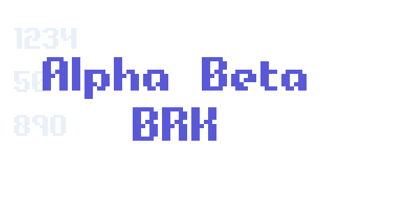 Alpha Beta BRK font free