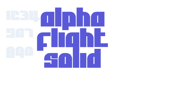 Alpha Flight Solid font free