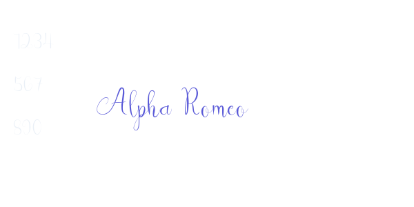 Alpha Romeo font free