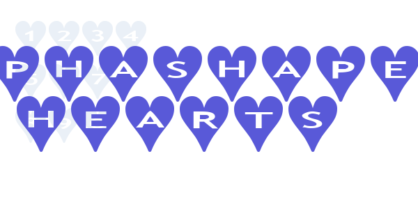 AlphaShapes hearts font free