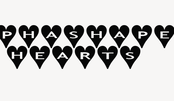 AlphaShapes hearts Font