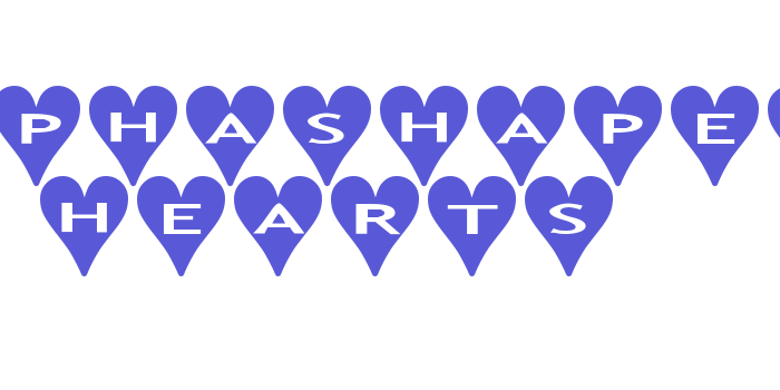 AlphaShapes hearts Font Download