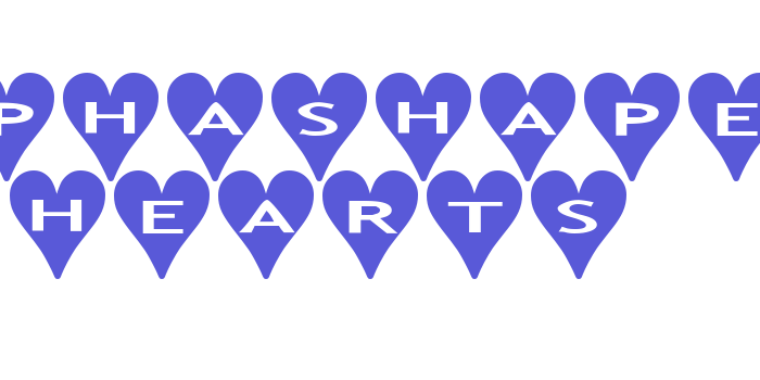 AlphaShapes hearts Font