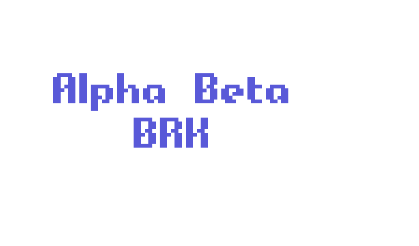 Alpha Beta BRK Font Download