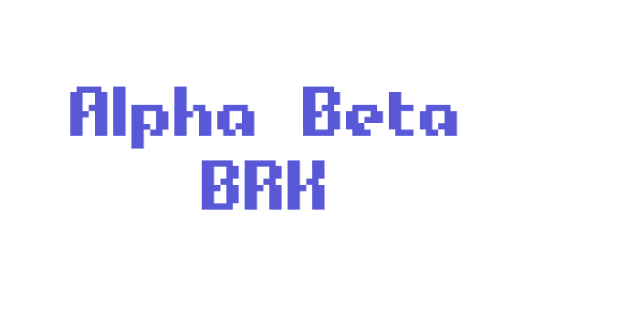 Alpha Beta BRK Font Download