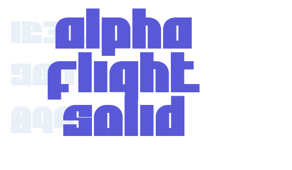 Alpha Flight Solid Font