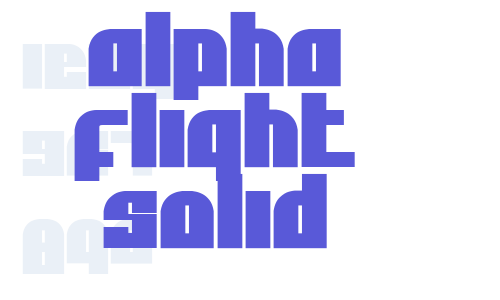 Alpha Flight Solid Font Download