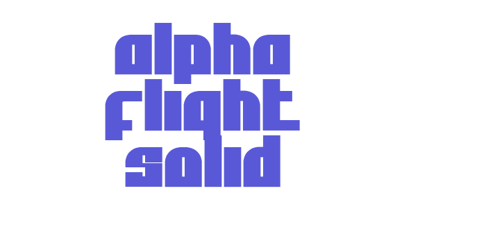 Alpha Flight Solid Font Download