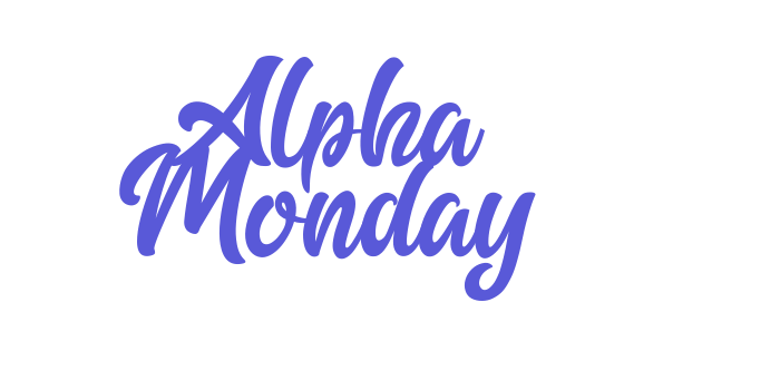 Alpha Monday Font Download