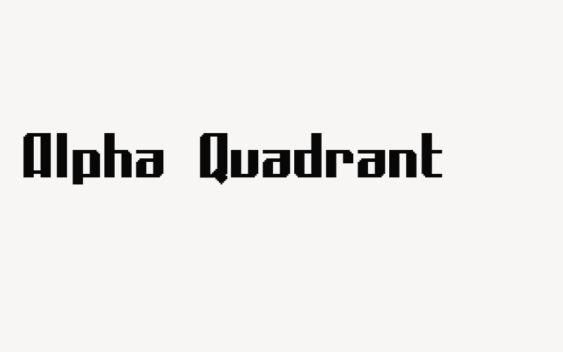 Alpha Quadrant Font