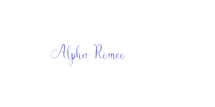 Alpha Romeo Font Download