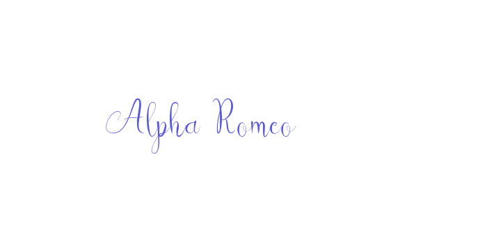 Alpha Romeo Font