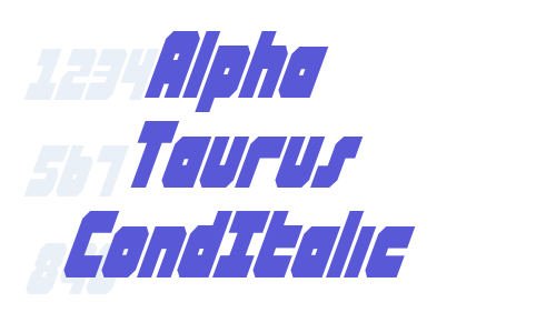 Alpha Taurus CondItalic Font