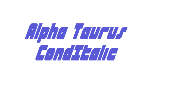 Alpha Taurus CondItalic Font Download