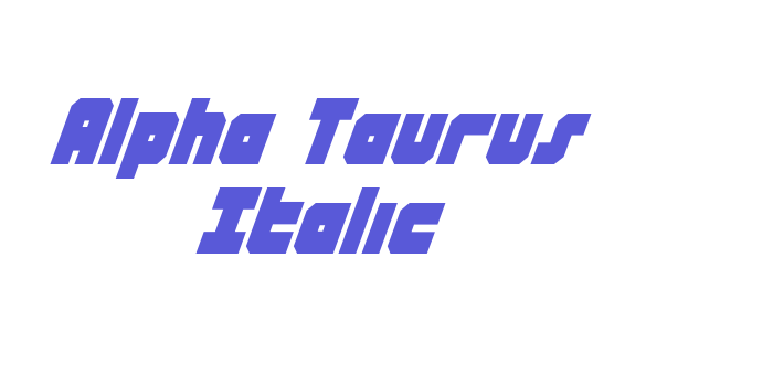 Alpha Taurus Italic Font Download