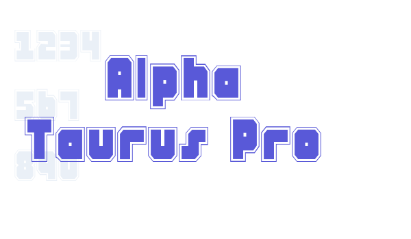 Alpha Taurus Pro Font