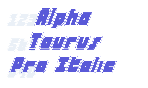 Alpha Taurus Pro Italic Font