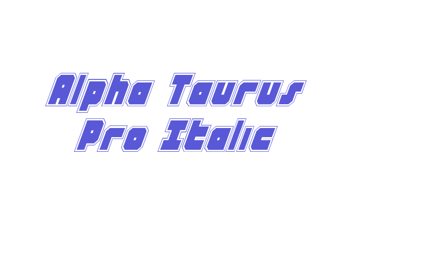 Alpha Taurus Pro Italic Font