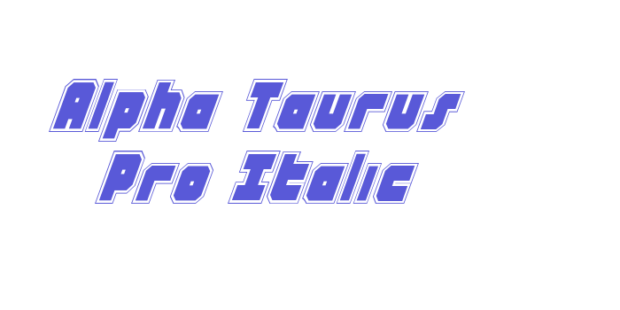 Alpha Taurus Pro Italic Font Download