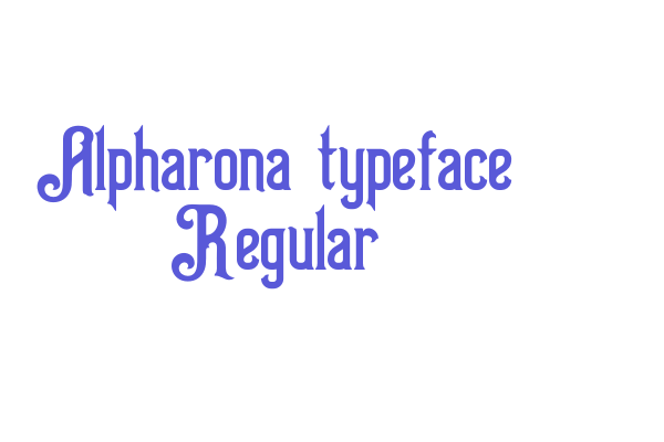 Alpharona typeface Regular Font