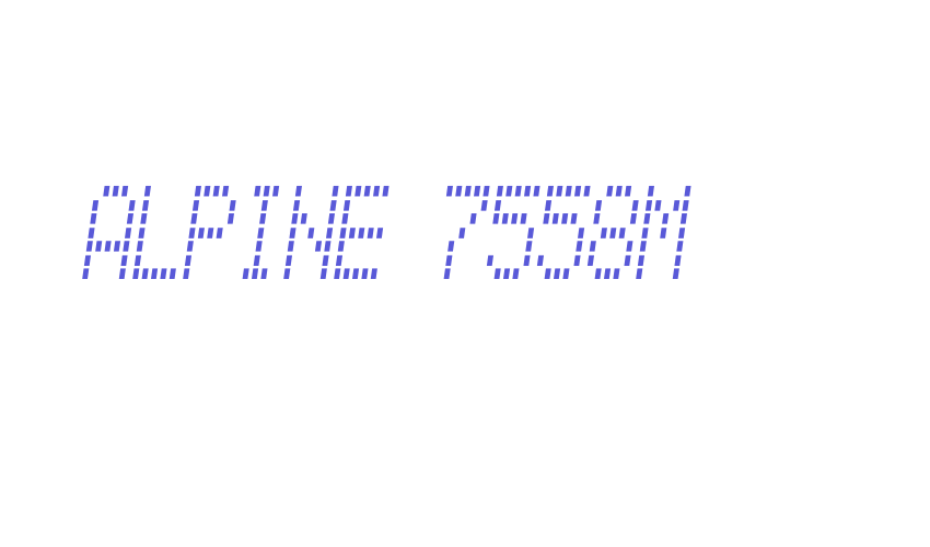 Alpine 7558M Font Download