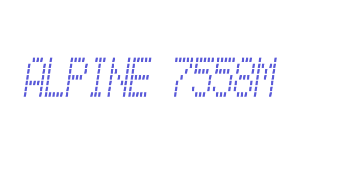 Alpine 7558M Font Download