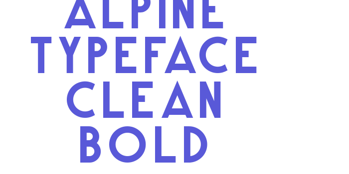 Alpine Typeface Clean Bold Font