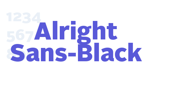 Alright Sans-Black font free