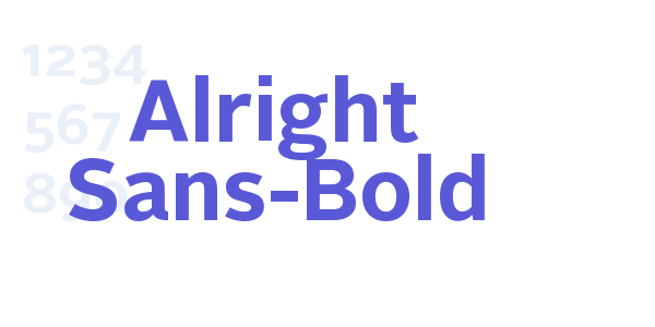 Alright Sans-Bold font free