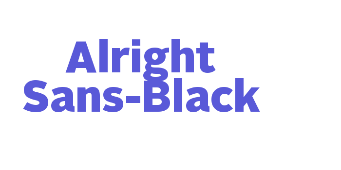 Alright Sans-Black Font Download